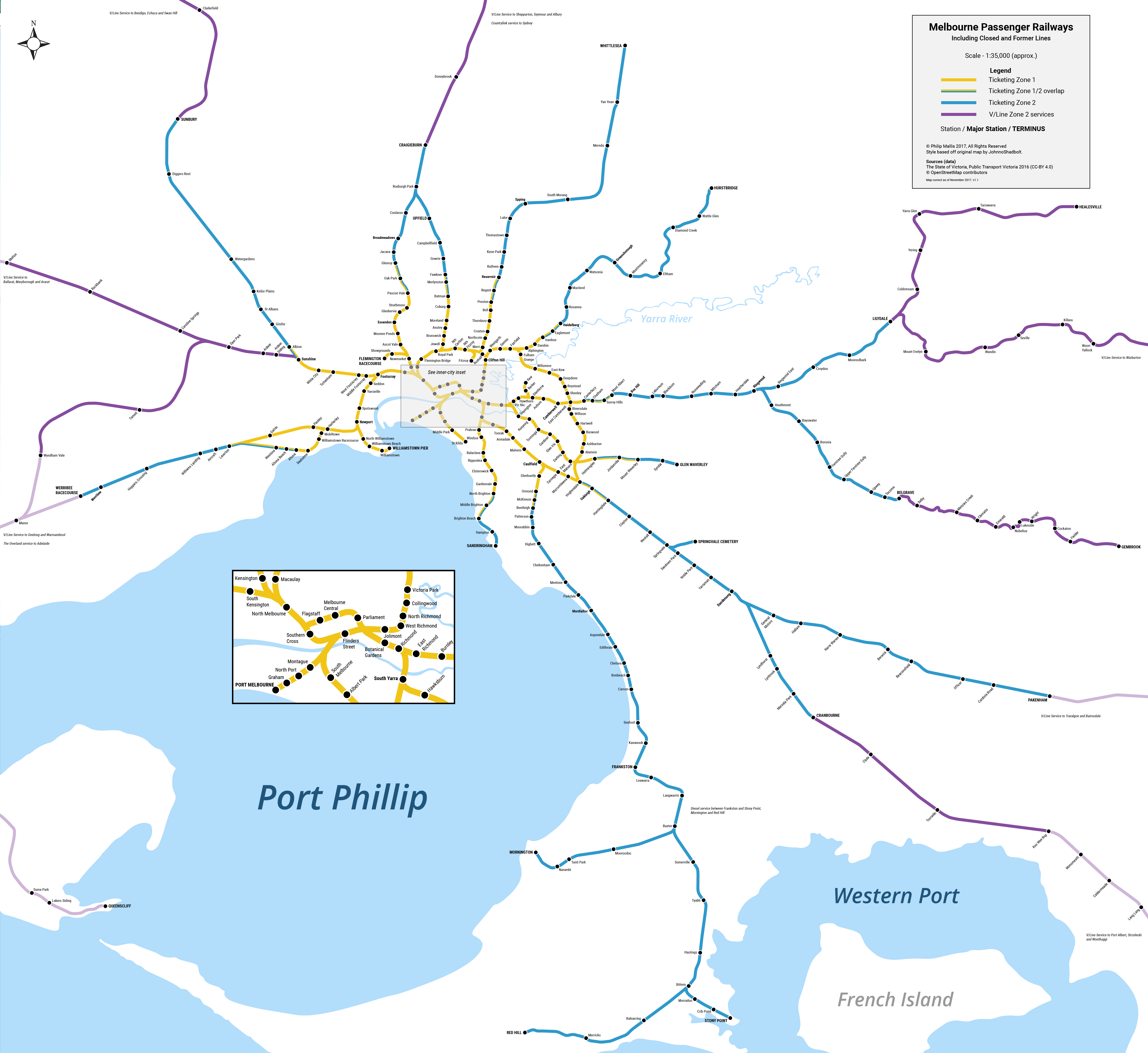 Historical melbourne rail map Maps by Philip Mallis